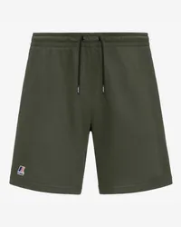 K-Way LE VRAI DORIAN POLY COTTON - Shorts - Pantaloncini sportivi GREEN BLACKISH 