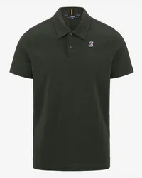 K-Way GREGOIRE TAPE - Polo Shirts - Polo GREEN BLACKISH 