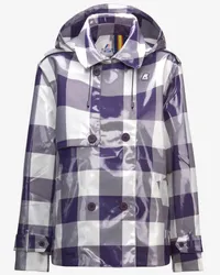 K-Way ALIE GLASS VICHY - Jackets - Corta - Donna - VICHY VIOLET WHITE 