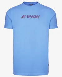 K-Way ELLIOT 3D STRIPES LOGO - T-ShirtsTop - T-Shirt BLUE ULTRAMARINE 