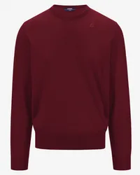 K-Way SEBASTIEN MERINO - KNITWEAR - Pull  Over RED RODODENDRO 