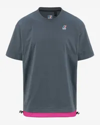 K-Way LE VRAI SERILLE NYLON PC - T-ShirtsTop - T-Shirt GREY EVEREST-PINK INTENSE 