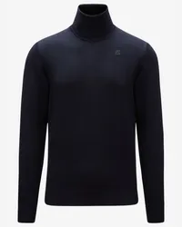 K-Way HENRY MERINO - Knitwear - Pull  Over Blue Depth 