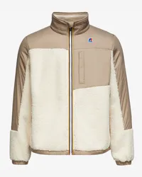 K-Way LE VRAI 3.0 NERSEV ORSETTO - Fleece - Giacca ECRU-BEIGE TAUPE 