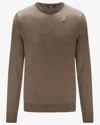 K-Way SEBASTIEN MERINO - Knitwear - Pull  Over BEIGE TAUPE 