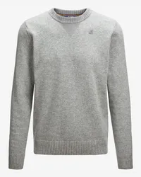 K-Way SEBASTIEN LAMBSWOOL - Knitwear - Pull  Over GREY MD STEEL 