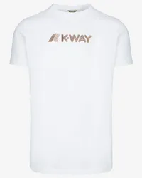 K-Way ELLIOT 3D STRIPES LOGO - T-ShirtsTop - T-Shirt WHITE 