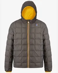 K-Way JACQUES THERMO PLUS.2 REVERSIBLE - Jackets - Corta YELLOW SOLAR-GREY SMOKED 