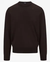 K-Way SEBASTIEN MERINO - KNITWEAR - Pull  Over BROWN MOLE 