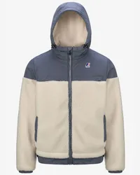 K-Way LE VRAI 3.0 JILDAZ ORSETTO - Fleece - Giacca ECRU-GREY BLUE AVIO 