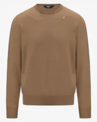 K-Way SEBASTIEN MERINO - KNITWEAR - Pull  Over BROWN CARTOUCHE 