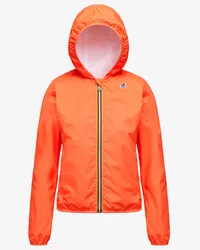 K-Way Lily Plus Reversible Fluo - Jackets - Corta - Donna - RED FLUO-WHITE 