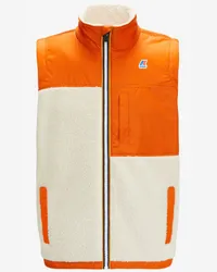 K-Way LE VRAI 3.0 NEIZE ORSETTO - Fleece - Giacca Ecru-Orange Rust 