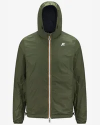 K-Way JAKE PLUS.2 REVERSIBLE - Jackets - Corta GREEN C-BLUE D 