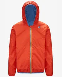 K-Way JACQUES PLUS.2 REVERSIBLE - Jackets - Corta BLUE SMOKED-ORANGE 