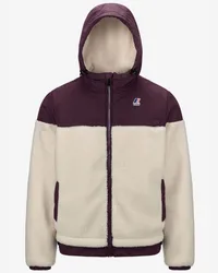 K-Way LE VRAI 3.0 JILDAZ ORSETTO - Fleece - Giacca ECRU-VIOLET DK PURPLE 