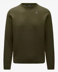 K-Way SEBASTIEN EASY CARE - Knitwear - Pull  Over GREEN BLACKISH 