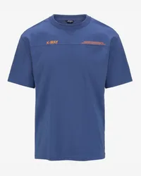 K-Way FANTOME LETTERING - POCKET - T-ShirtsTop - T-Shirt BLUE FIORD-ORANGE MD 