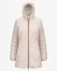 K-Way DENISE ST THERMO REVERSIBLE - Jackets - 3/4 lunghezza - Donna - PINK T-WHITE G 