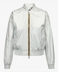 K-Way AMAURETTE IRIDESCENT METAL NY - Jackets - Corta - Donna - WHITE 