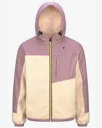 K-Way LE VRAI 3.0 NEIGE ORSETTO - Fleece - Giacca ECRU-VIOLET DUSTY 