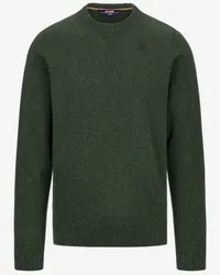 K-Way SEBASTIEN LAMBSWOOL - KNITWEAR - Pull  Over GREEN ARMY 