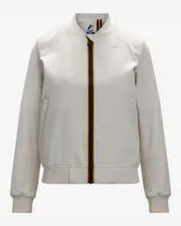 K-Way Anouk Macro Drill - Jackets - Corta - Donna - WHITE SNOW 