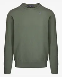 K-Way SEBASTIEN COTTON PS - Knitwear - Pull  Over GREEN LAUREL 