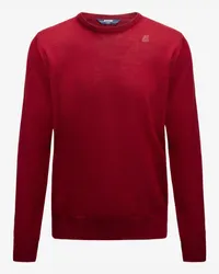 K-Way SEBASTIEN MERINO - KNITWEAR - Pull  Over RED DK TOMATO 