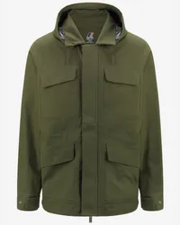 K-Way ERHAL LINEN BLEND 2L - Jackets - Medio GREEN CYPRESS-SILVER 