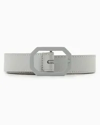 Emporio Armani OFFICIAL STORE Cintura In Pelle Liscia Grigio