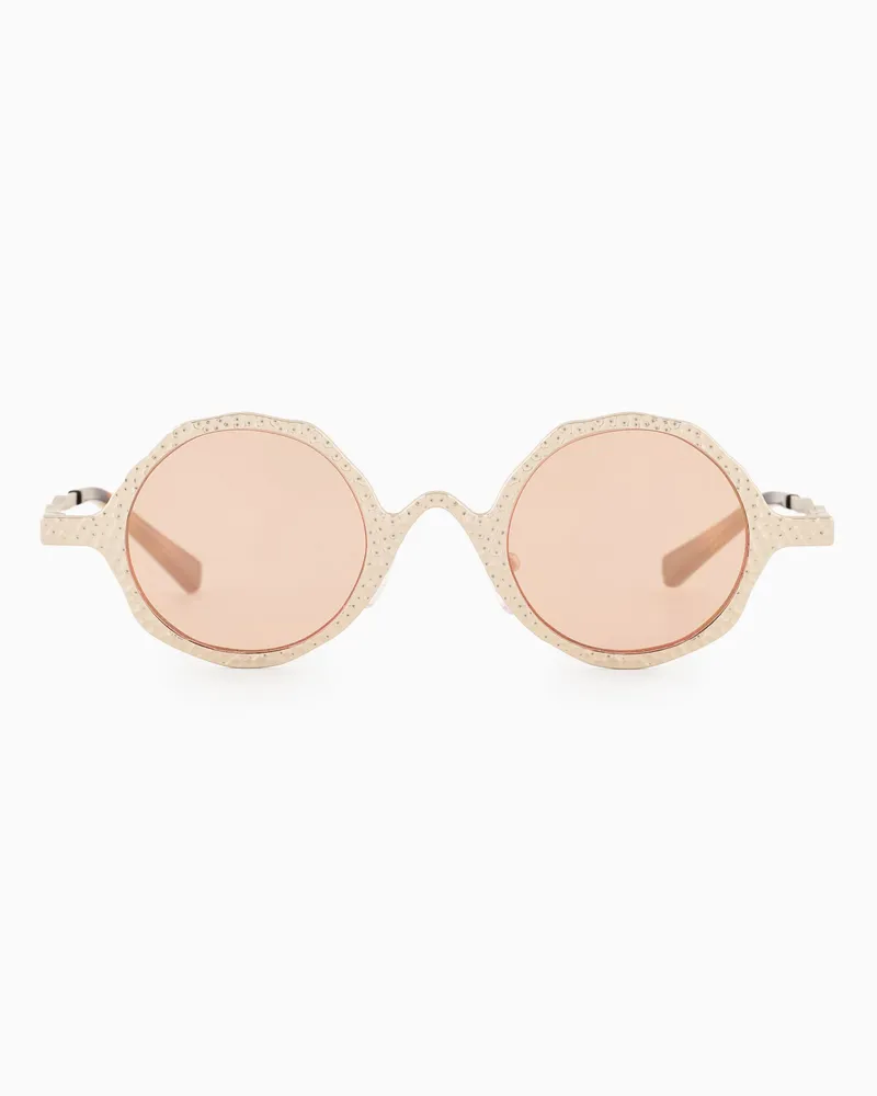 Emporio Armani Occhiali da sole da uomo forma tonda Oro