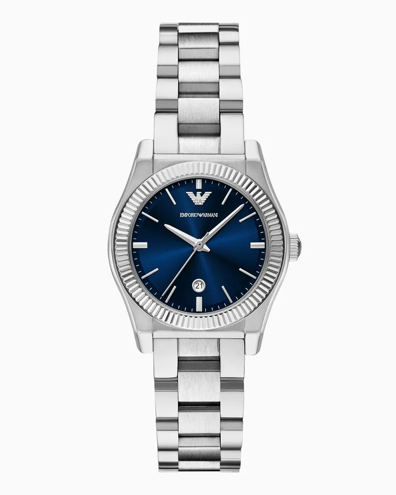 Emporio Armani Orologio in acciaio inossidabile a tre lancette Multicolore
