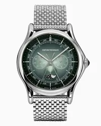 Emporio Armani OFFICIAL STORE Orologio Swiss Made Al Quarzo Multifunzione In Acciaio Inossidabile Argento