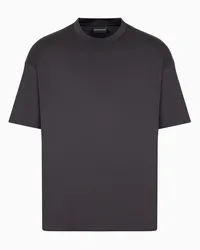 Emporio Armani OFFICIAL STORE T-shirt Loose Fit In Jersey Misto Lyocell Asv Grigio