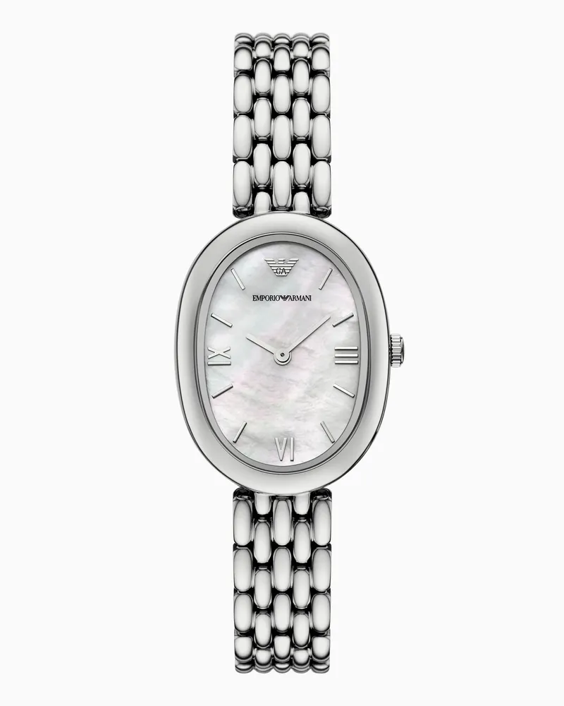Emporio Armani Orologio in acciaio inossidabile a due lancette Multicolore