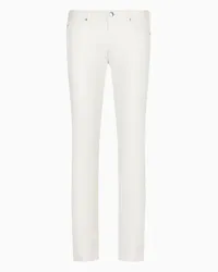 Emporio Armani OFFICIAL STORE Pantaloni J06 Slim Fit In Twill Stretch Bianco