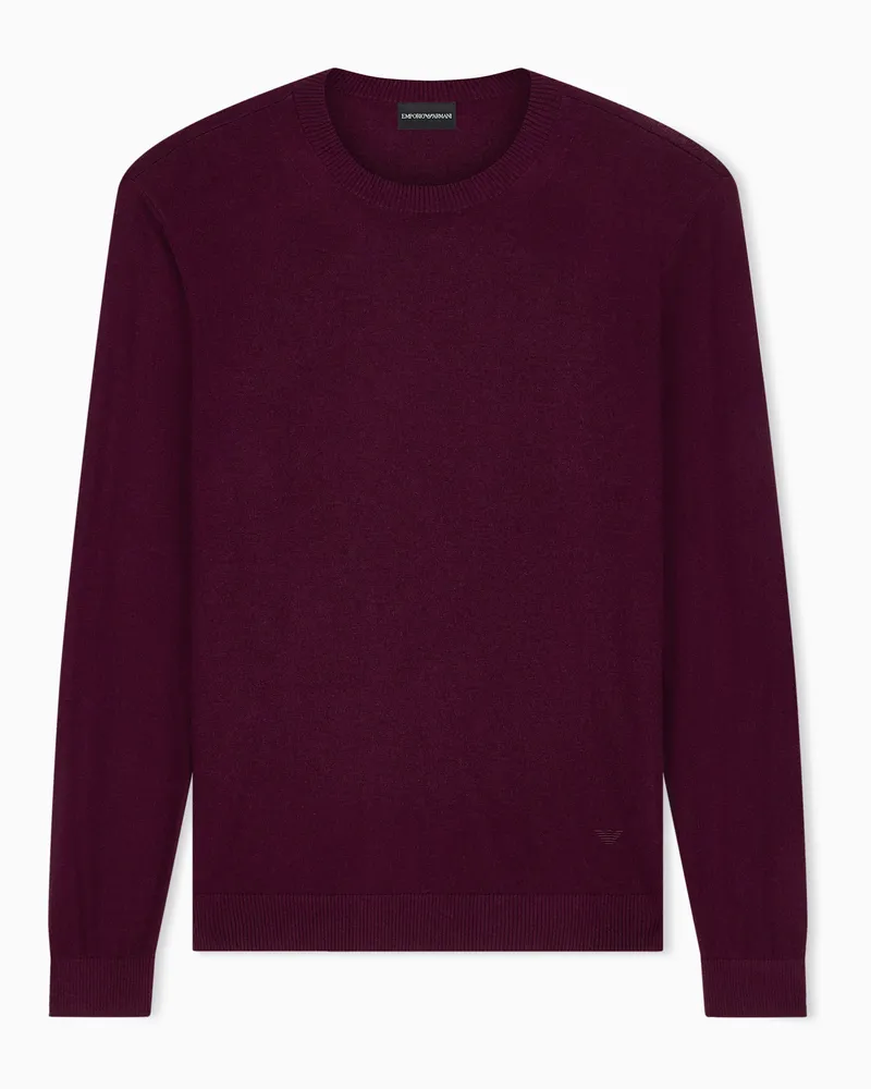 Emporio Armani Maglione in seta e cashmere Bordeaux