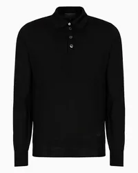 Emporio Armani OFFICIAL STORE Maglione Collo Polo In Lana Vergine Nero