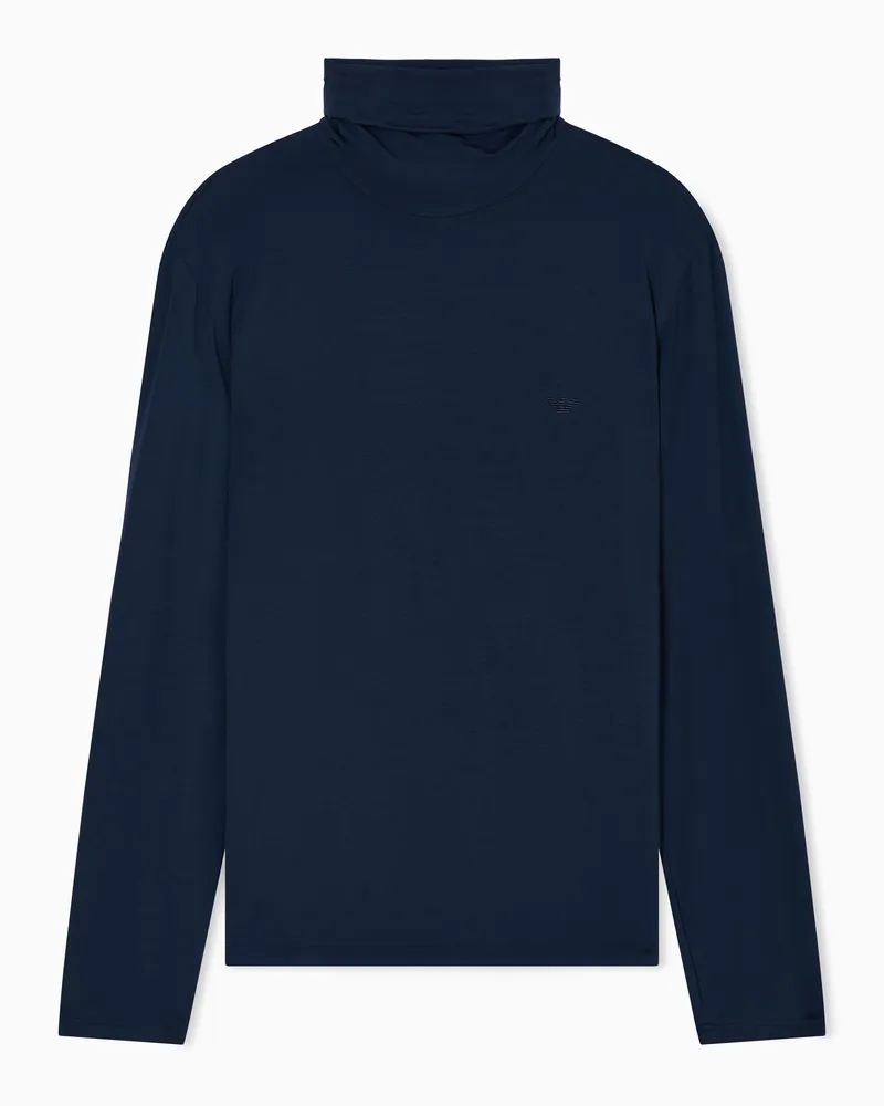 Emporio Armani Dolcevita loungewear in soft modal Blu