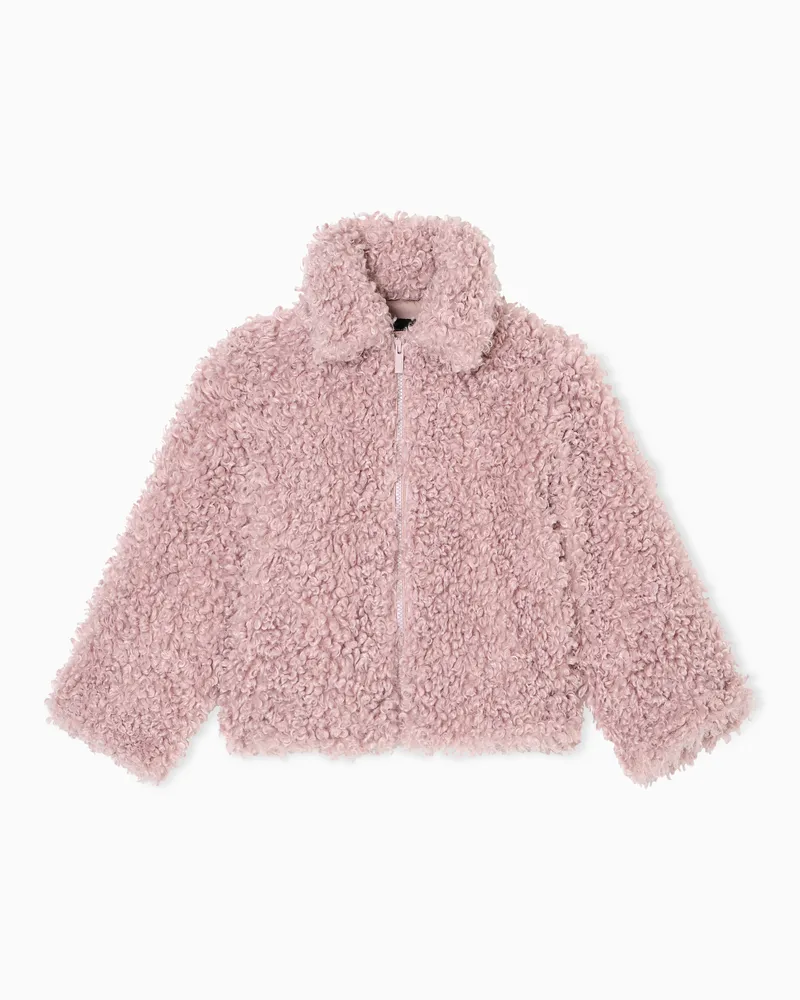 Emporio Armani Blouson in tessuto effetto teddy Rosa
