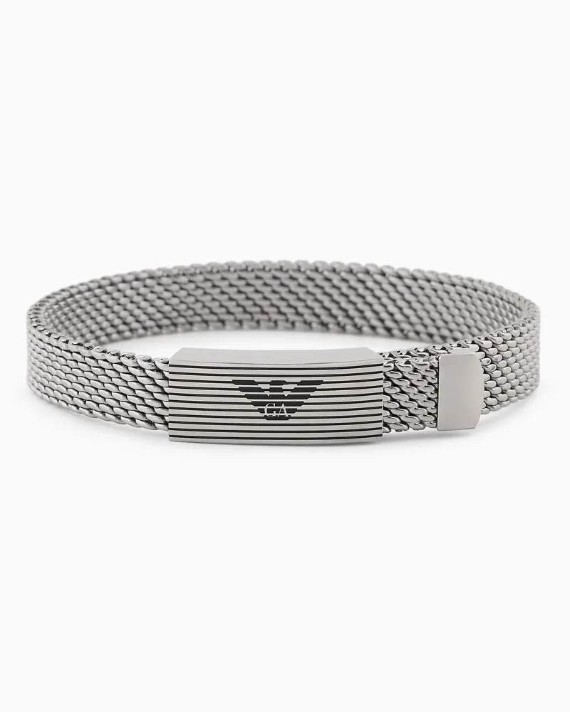 Emporio Armani Bracciale a maglia in acciaio inossidabile Multicolore