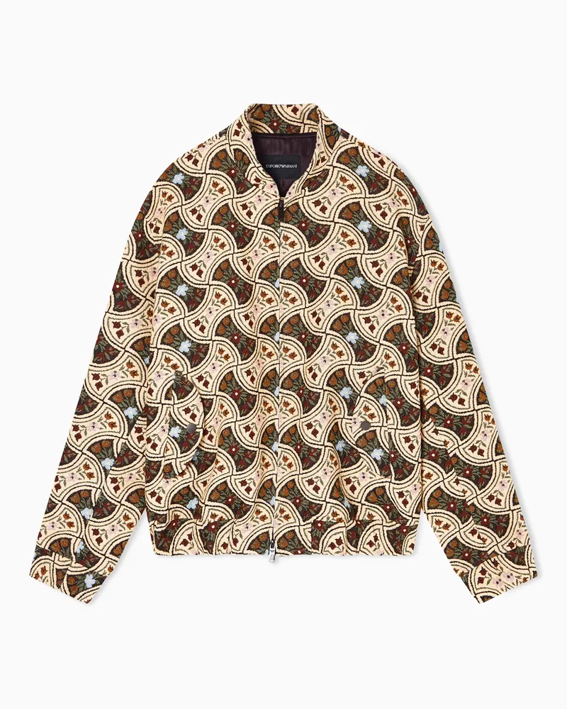 Emporio Armani Blouson in gobelin jacquard motivo losanga Fantasia