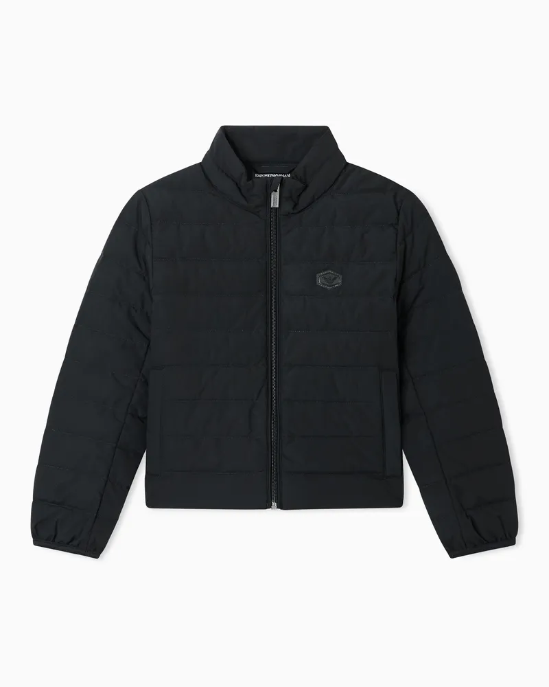 Emporio Armani Piumino in nylon trapuntato con piuma riciclata ASV Nero