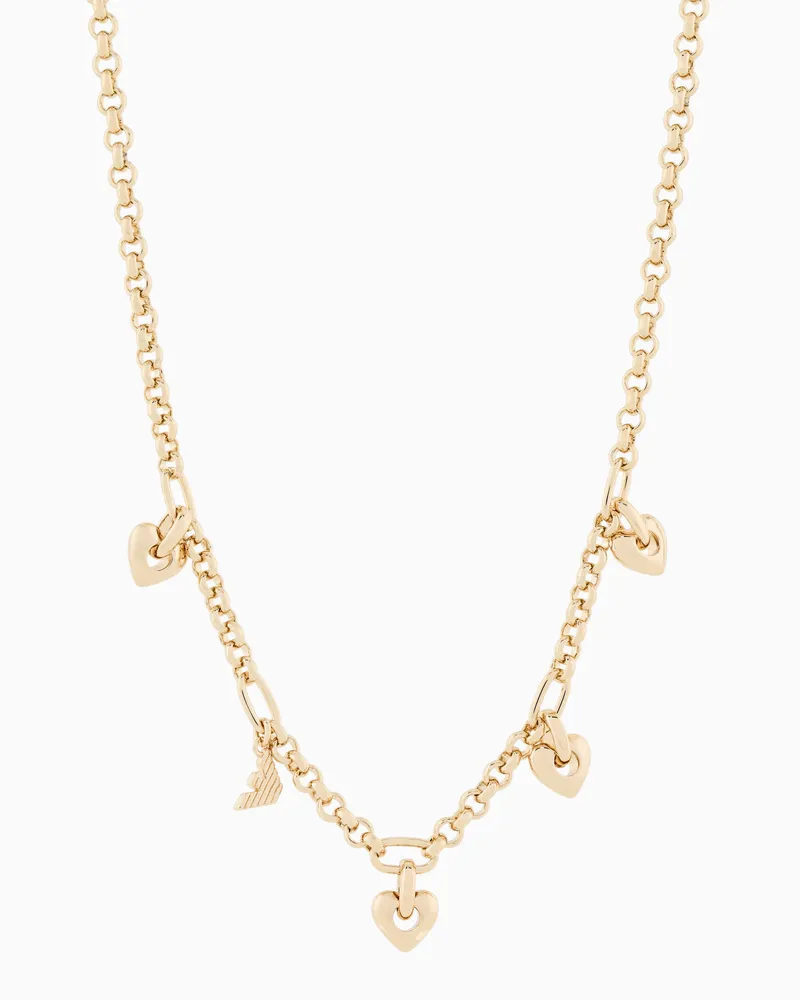 Emporio Armani Collana con ciondolo in ottone color oro Multicolore