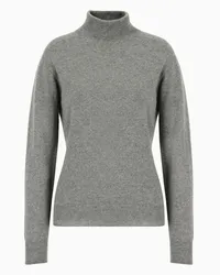 Emporio Armani OFFICIAL STORE Dolcevita In Puro Cashmere Grigio