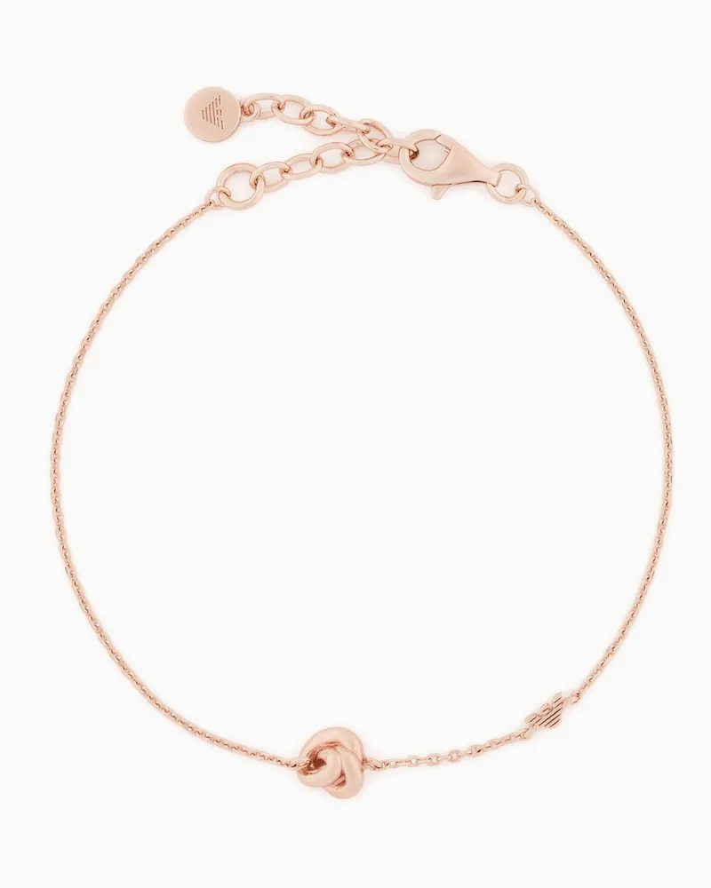 Emporio Armani Bracciale con nodo in argento sterling color oro rosa Multicolore