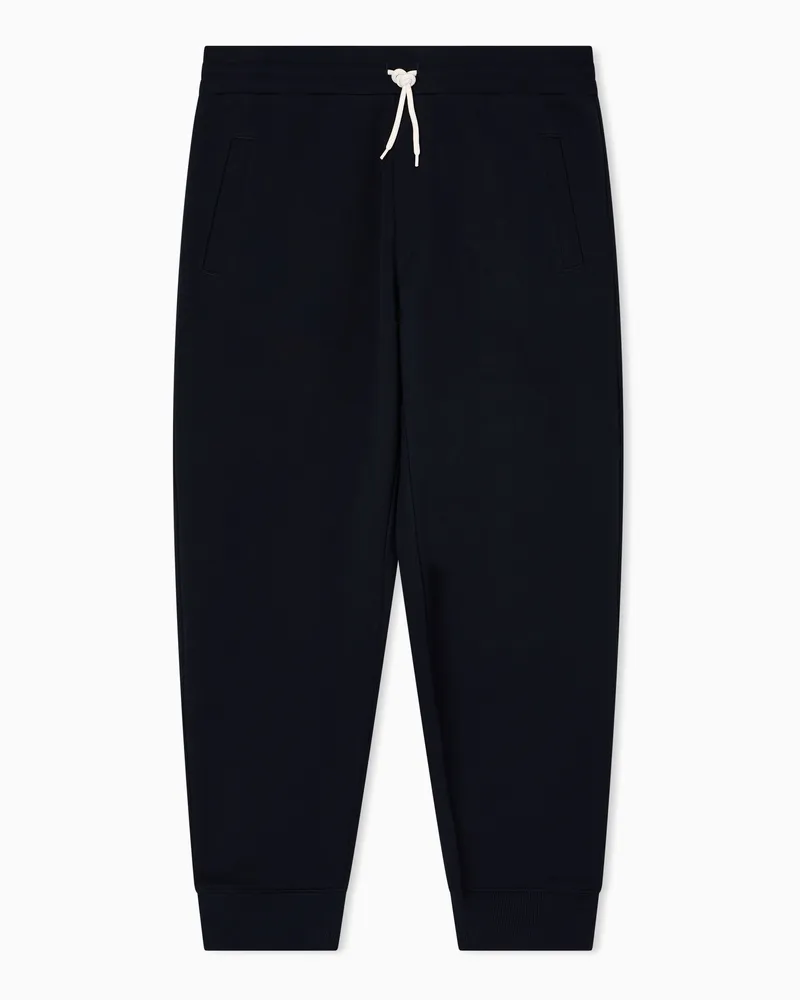 Emporio Armani Pantaloni jogger con coulisse in jersey Blu