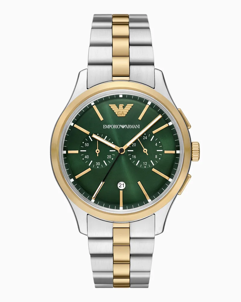 Emporio Armani Orologio cronografo bicolore in acciaio inossidabile Multicolore