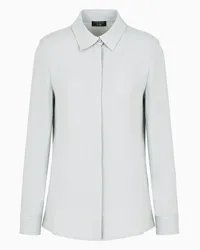 Emporio Armani OFFICIAL STORE Camicia In Cady Canneté Icon Grigio